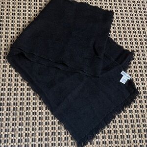 Dolce & Gabbana Classic Black Fringed Scarf